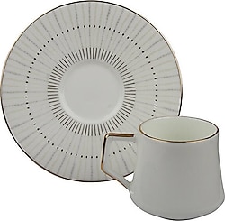 Evaliza Direction Lines 130 ml 6 Kişilik Çay Fincan Takımı