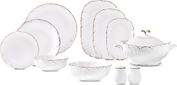Evaliza Queen's Gold 60 Parça 12 Kişilik Yemek Takımı