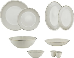 Evaliza Terra Royal Gold Fileli 32 Parça 6 Kişilik Yemek Takımı