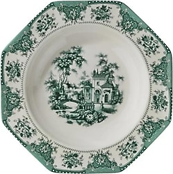 Evaliza Voila Yeşil 22 cm Çukur Yemek Tabağı