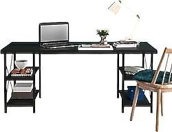 Evdemo Buket Lüx 60x150 cm Siyah Çalışma Masası