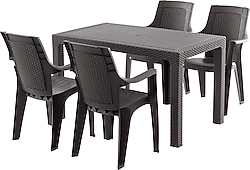 Evdemo Efes 4 Kişilik Rattan Bahçe & Balkon Takımı