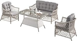 Evdemo Icon Rattan 2+1+1+Camlı Masa Bahçe Balkon Takımı