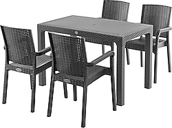 Evdemo King 4 Kişilik Rattan Bahçe & Balkon Takımı