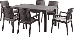Evdemo King 6 Kişilik Rattan Bahçe & Balkon Takımı