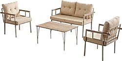 Evdemo Saye 2+1+1+Orta Sehpa Cappuccino Bahçe & Balkon Takımı