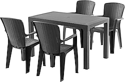 Evdemo Side 4 Kişilik Rattan Bahçe & Balkon Takımı