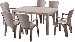 Evdemo Side 6 Kişilik Rattan Bahçe & Balkon Takımı