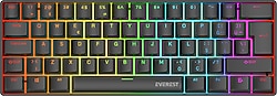 Everest Amber RGB TKL Siyah Red Switch Kablolu Mekanik Oyuncu Klavyesi