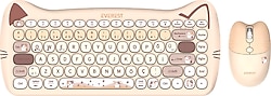 Everest Catty Mini KM-6285 Bej TKL Kablosuz Klavye Mouse Seti