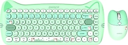 Everest Catty Mini KM-6285 Yeşil TKL Kablosuz Klavye Mouse Seti