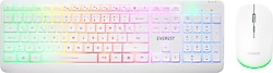 Everest KM-1500 Şarjlı Kablosuz Klavye Mouse Seti