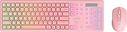 Everest KM-319BT Pembe Kablosuz Klavye Mouse Seti