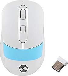 Everest SM-18 Beyaz-Mavi Optik Kablosuz Mouse