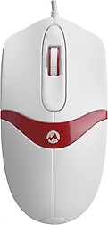 Everest SM-220 Beyaz-Kırmızı Optik Kablolu Mouse
