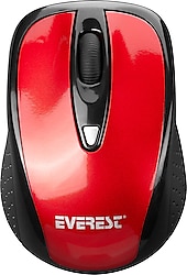 Everest SM-901 Kırmızı Ergonomik Optik Kablosuz Mouse