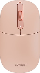 Everest SMW-384 Pembe Sessiz Optik Kablosuz Mouse