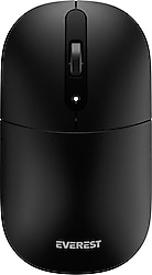 Everest SMW-384 Siyah Sessiz Optik Kablosuz Mouse