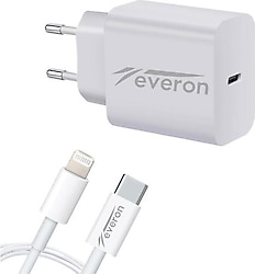 Everon EVR-013-I 20 W Lightning Kablolu Hızlı Şarj Aleti