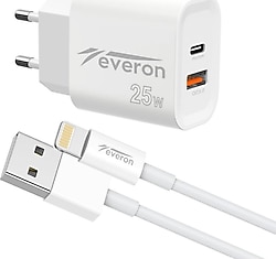 Everon EVR-023-I 25 W Lightning Kablolu Hızlı Şarj Aleti
