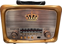 Everton RT-849 Bluetooth Güneş Panelli Nostaljik Radyo