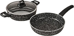 Evidea Kitchen Black Force 3 Parça 26 cm Tava ve Tencere Seti