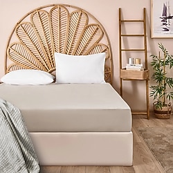 Evidea Soft Basic Bej 100x200 cm Tek Kişilik Lastikli Çarşaf