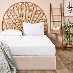Evidea Soft Basic Beyaz 100x200 cm Tek Kişilik Lastikli Çarşaf