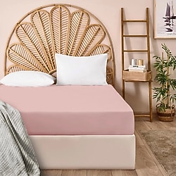 Evidea Soft Basic Gül Kurusu 180x200 cm Çift Kişilik Lastikli Çarşaf