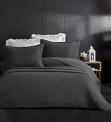 Evlen Home Modern Vitali Taş Yıkama Pamuklu Çift Kişilik Yatak Örtüsü Takımı