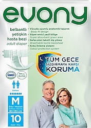 Evony Belbantlı Orta Boy M 10'lu Hasta Bezi