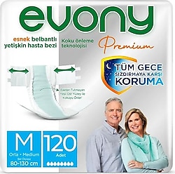 Evony Premium Esnek Belbantlı Orta Boy M 30'lu 4 Adet Hasta Bezi