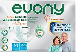 Evony Premium Esnek Belbantlı Orta Boy M 30'lu Hasta Bezi