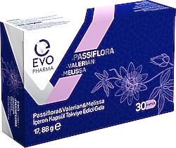 Evopharma Passiflora & Valerian & Melissa 30 Kapsül