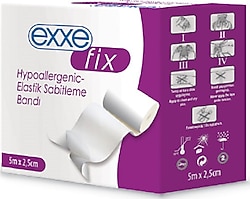 Exxe Fix Elastik 5m x 2.5cm Sabitleme Bandı