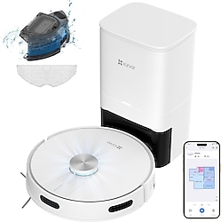 Ezviz RE4 Plus Beyaz Çöp İstasyonlu Akıllı Robot Süpürge