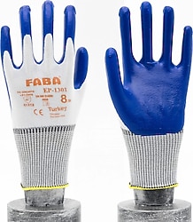 Faba EP-1301 Polyester Örme Nitril İş Eldiveni