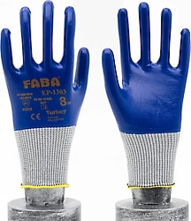 Faba EP-1303 Polyester Örme Nitril İş Eldiveni