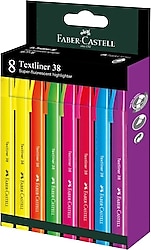 Faber-Castell 38 Textliner Neon 8'li Fosforlu Kalem Seti