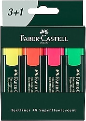 Faber-Castell Textliner 3+1 Fosforlu Kalem Seti