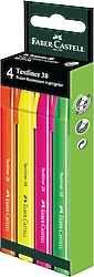 Faber-Castell 38 Textliner Neon 4'lü Fosforlu Kalem Seti