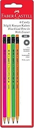 Faber-Castell Candy 4'lü Silgili Kurşun Kalem