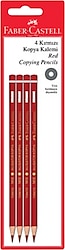 Faber-Castell 4'lü Kırmızı Kopya Kalemi
