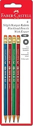 Faber-Castell 4'lü Silgili Kurşun Kalem