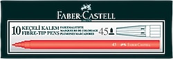 Faber-Castell 45 Kırmızı 10'lu Keçeli Kalem Seti