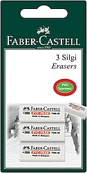 Faber-Castell 7086/48 3'lü Beyaz Küçük Silgi