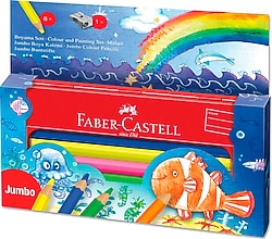 Faber-Castell Özel Kutulu 8'li Jumbo Kuru Boya Seti