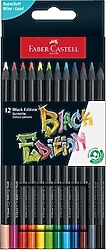 Faber-Castell Black Edition 12'li Kuru Boya Seti