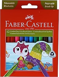 Faber-Castell Comfort 12 Renk Fırça Uçlu Keçeli Kalem