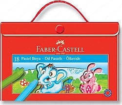 Faber-Castell Karton Çantalı 18'li Pastel Boya